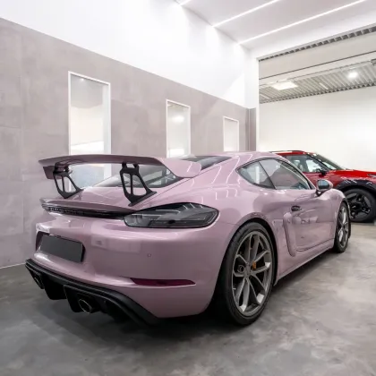 Porsche Berry paint Car Wrap