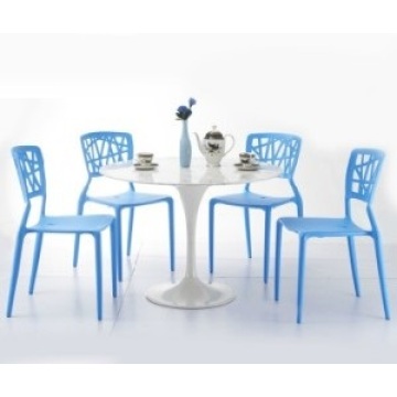 Cadeiras de jantar empilháveis ​​modernas em plástico empilhável