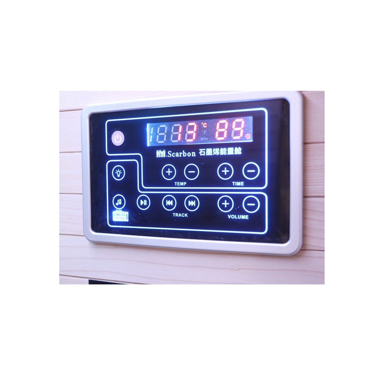 Infrared sauna room display