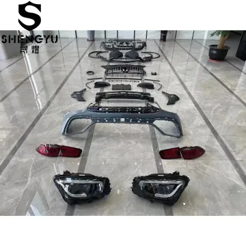 Auto Accessories for Benz X253/C253 2016-2019 Upgrade to 2021 Bumpers Grille Lamps Eyebrows Rear Diffuser