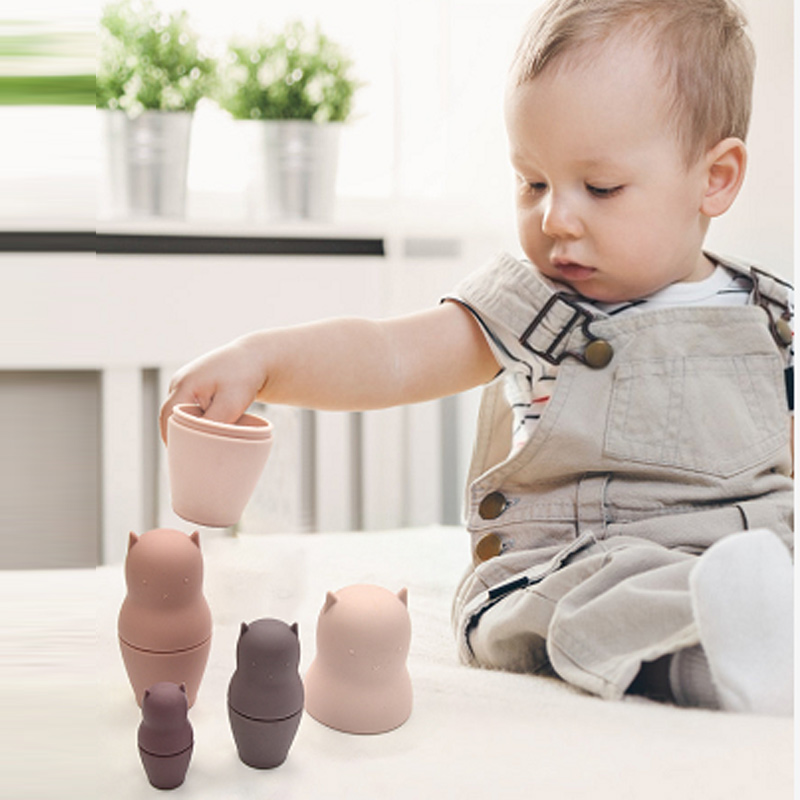 silicone baby stacking toys