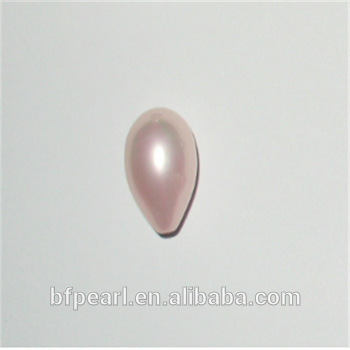 Wholesale 14-19mm Peach Raindrop Shell Pearls Beads