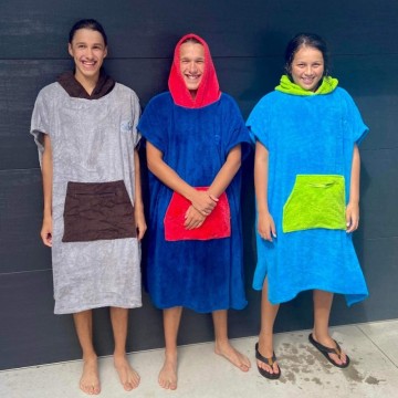 100% cotton hooded beach towel surf poncho robe