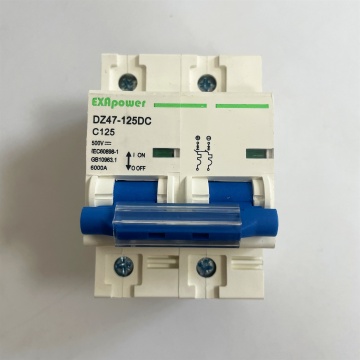 CE Approved 2P 2 Pole DC 500V Photovoltaic Solar Mini Circuit Breaker 125A for PV Systems