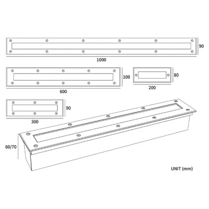 Led Deck Inground Uplight Linear Underground LED Light