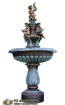 Lovely Children Metal Carving Fountains Sculpture