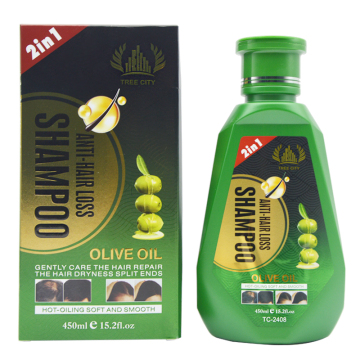 Etichetta privato Naturale Olio d'oliva Olio d'oliva Anti-Hair Shampoo 450ml per unisex