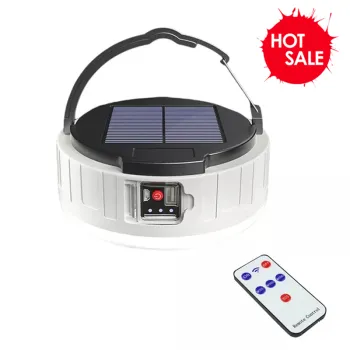 Portable Tent Camping Light: USB Solar Rechargeable, Waterproof, 3-Speed Dimming LED Emergency Light