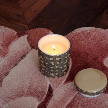 Ceramic Wax Melt Burner Candle Jar - Brown, 4.3 Inch, Wholesale Available