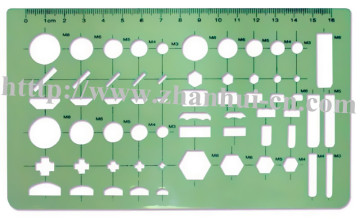 Highly quality Plastic Geometry Template Ruler