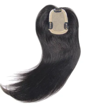 New hair products virgin human hair toupee for women, silk top human hair lace front topper for black women