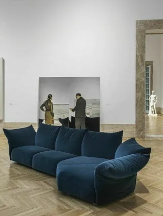 Edra Sectional Sofa Chenille Fabric Sofa