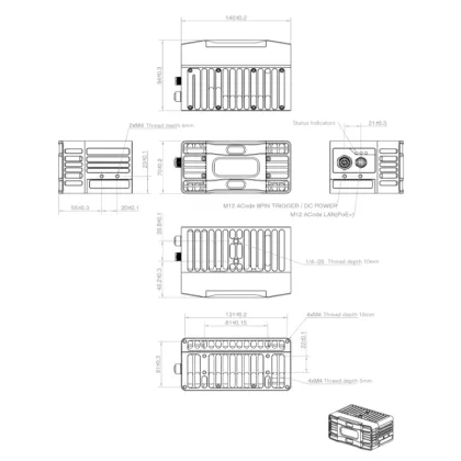 3D Vision IDS Camera with GigE Interface and CMOS Sensor for Robot Vision
