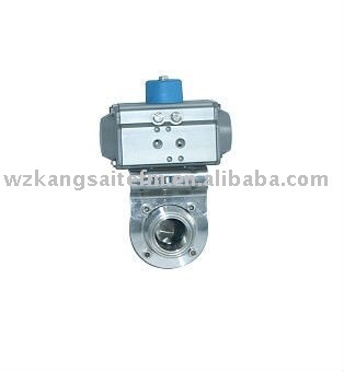 pneumatic sanitary butterfly valve