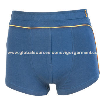 95% Cotton and 5% Elastic Men's Boxer Briefs, 170g/m², OEM and ODM Orders Welcomed