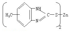 Zinc 2-mercapto-4(or 5)-methylbenzimidazole