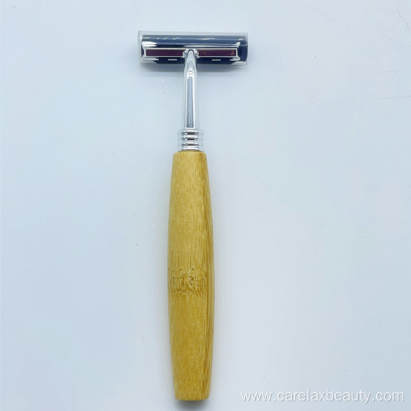 High quality wooden handle beard razor shaving