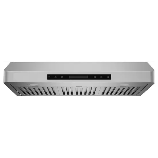 Stainless Steel Smart WiFi Wall-Mounted Kitchen Hood with LED Lights