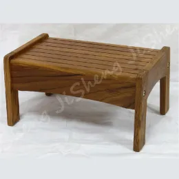 Premium solid teak wood construction step stool
