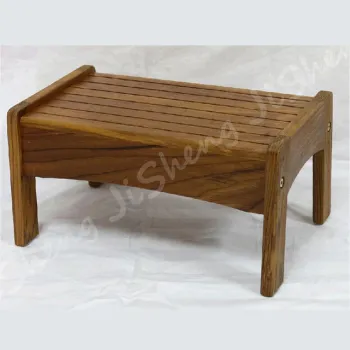 Premium solid teak wood construction step stool