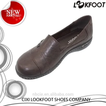 PU injection new model pu leather slip on flat woman shoes