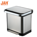 Cubo de basura rectangular de acero inoxidable JAH 430 de gran capacidad