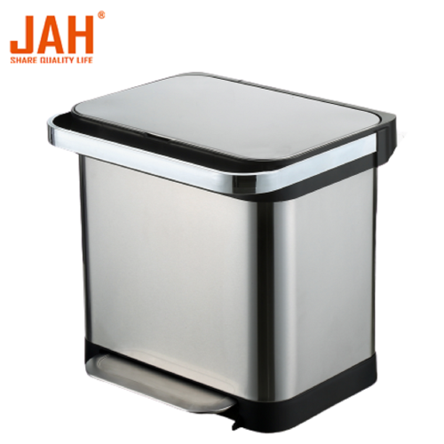 JAH 430 Stainless Steel Recycling Pedal Trash Bin