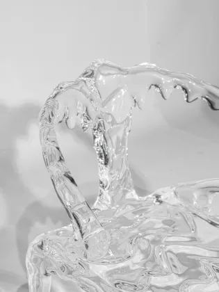 River Crystal Chair Waterdrop Arm Chair Transparent