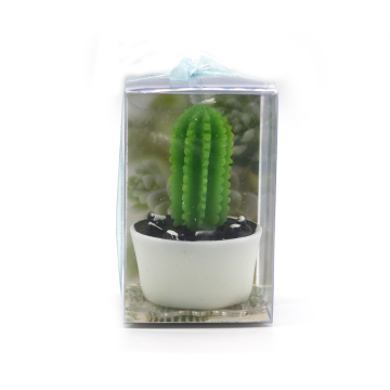 Artificial cactus shaped plant design candle