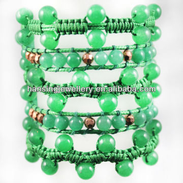2014 Popular hand beads natural stone wrap bracelet