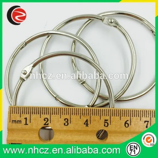 Nickel plating metal Medium 50MM book ring