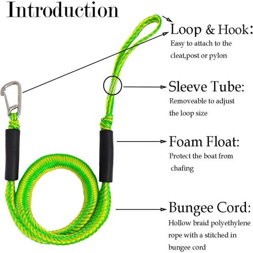 Customized Bungee Dock Lines with 304 Stainless Steel Buckle