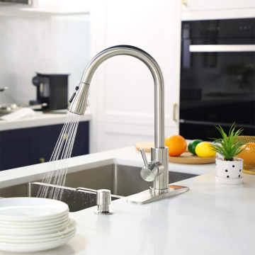 Discount Single Handle Kitchen Sink Faucet With Sprayer