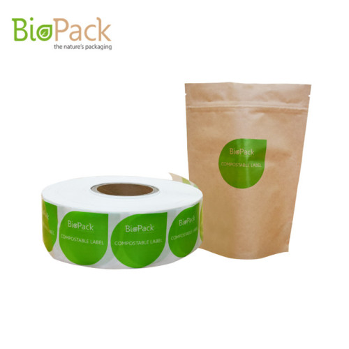 Pegatina personalizada biodegradable y compostable