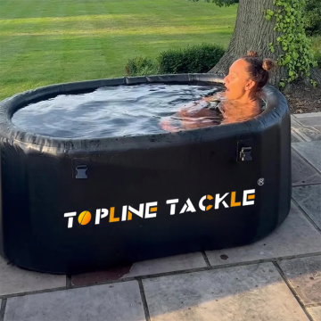 Custom Soft Cedar Wood Durable Ice Bath Inflatable Water Temperature Sensor with Cooler Plunge Tub