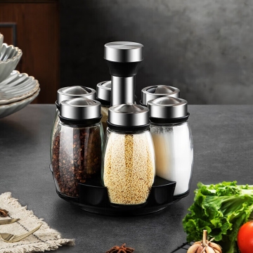 Maxcook Hot Sale 7pc Kitchen Spice Rack и соляные контейнеры