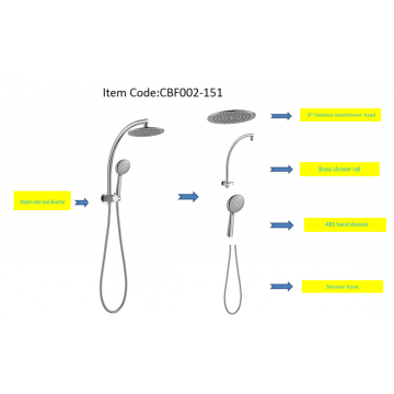 Chrome Short Bending Shower Column Set