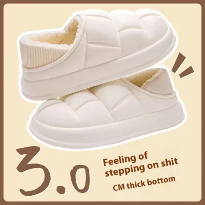 2023 New Arrival Men's Fleece-Lined Heattech Cotton Shoes EVA Waterproof Slippers