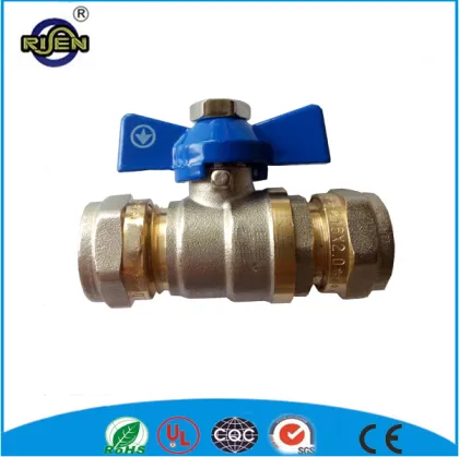 RS-500213 brass pex al pex ball valve double end swagelok valve