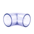 واضح PVC الكوع 90 درجة