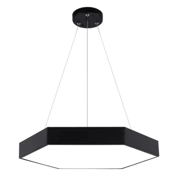 Modern Solid Hexagon LED Hanging Chandeliers for Studio and Office Interior Lighting