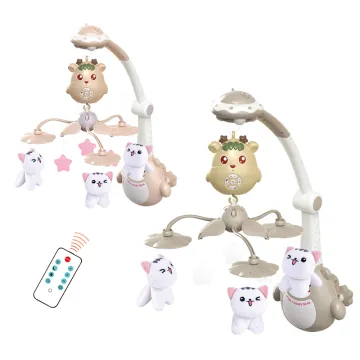 Baby Projector Night Light: Battery Operated Crib Mobile with Music