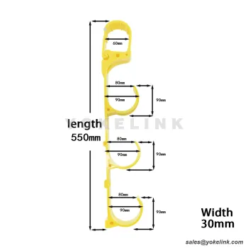 Heavy Duty 550mm Plastic Cable Hooks | Mining Cable Hangers | 3-Way Cable Support
