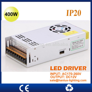 400W switch power supply 12v output with CE ROHS 1 year warranty cheaper price