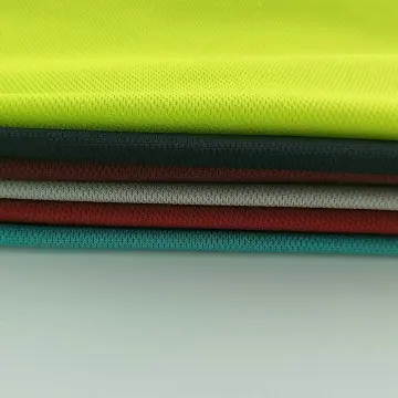 Dry fit polyester bird eye knitting fabric