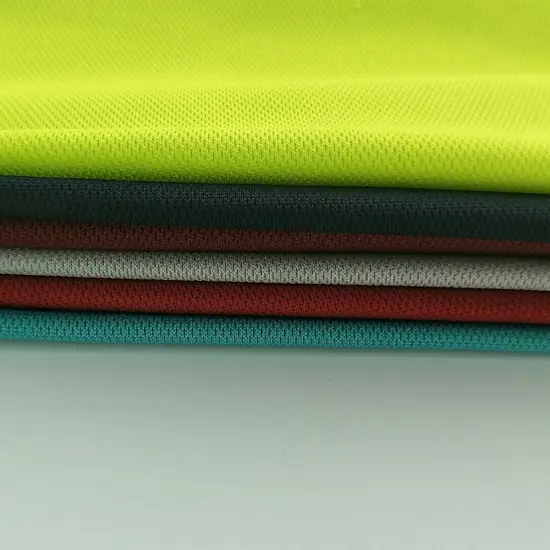 Dry fit polyester bird eye knitting fabric