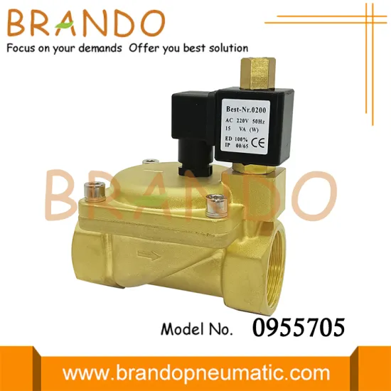 0955705 1 1/2'' Normally Open Brass Solenoid Valve