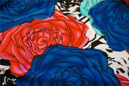 75D*32S sunlimation printed spun rayon fabric for dress