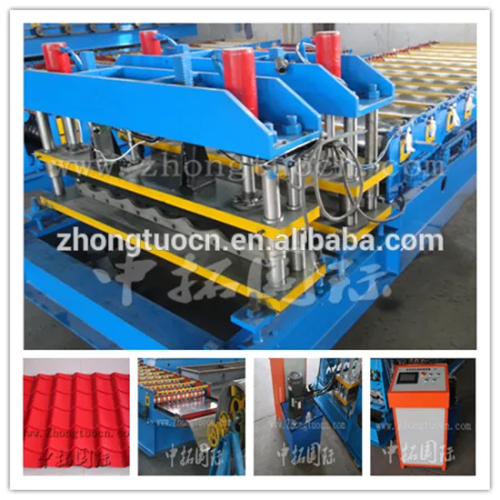 color metal roof and wall sheet used glazed tile machine price