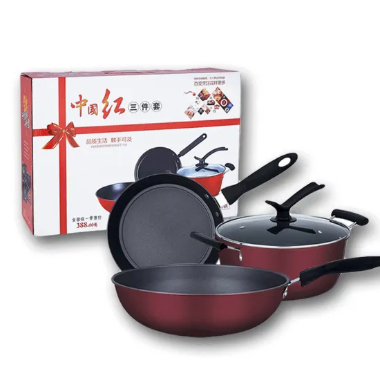 Hot Selling Stainless Steel Non-Stick Kitchen Cookware Set with Frying Pan as Gift